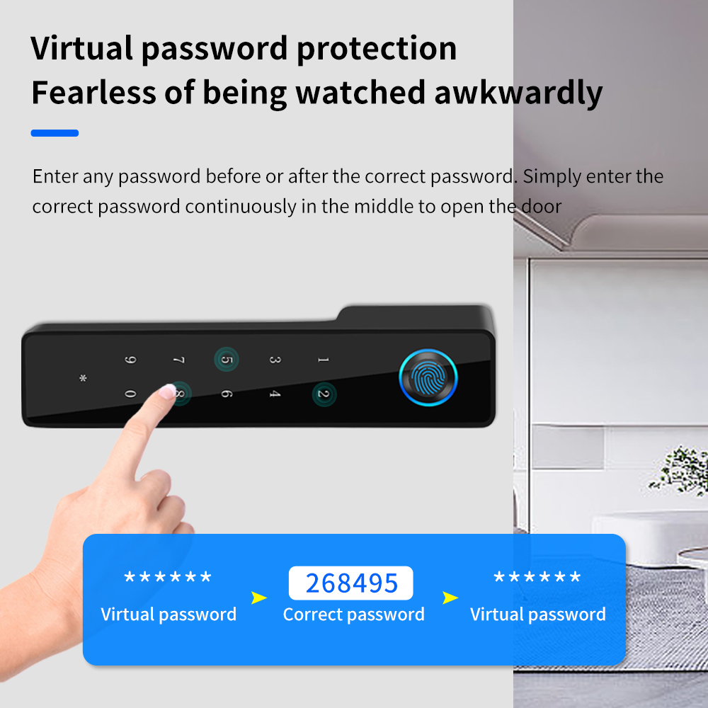ミニマリスト電子指紋サイレントドアロックサポート Tuya  - Furniture Hardware Manufacturer のレビューと価格