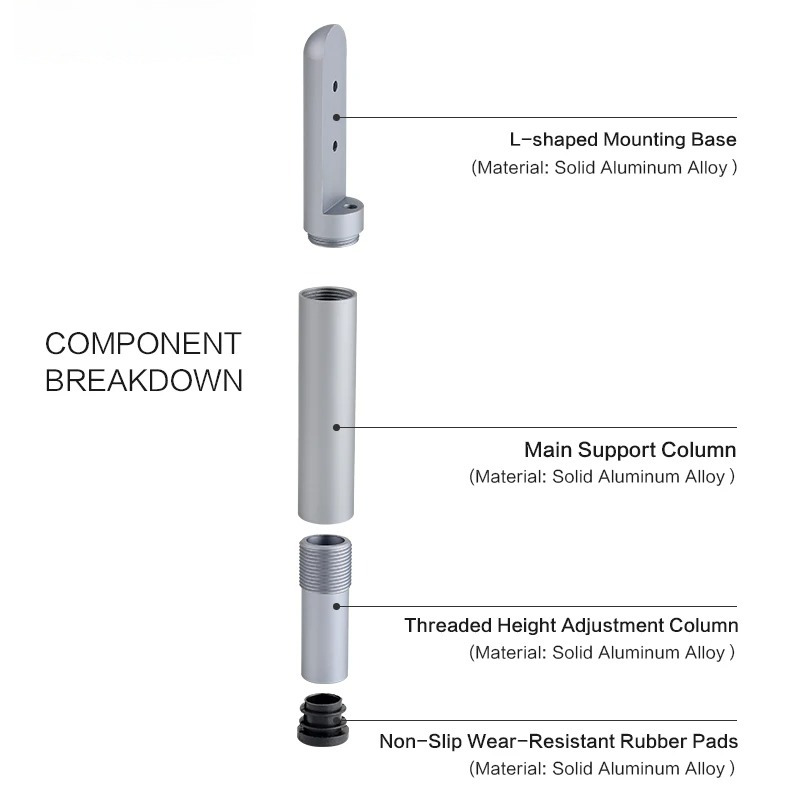 2/4 個調節可能な家具脚ブラケット黒バスルームキャビネット - Cabinet Hinge Overlay のレビューと価格