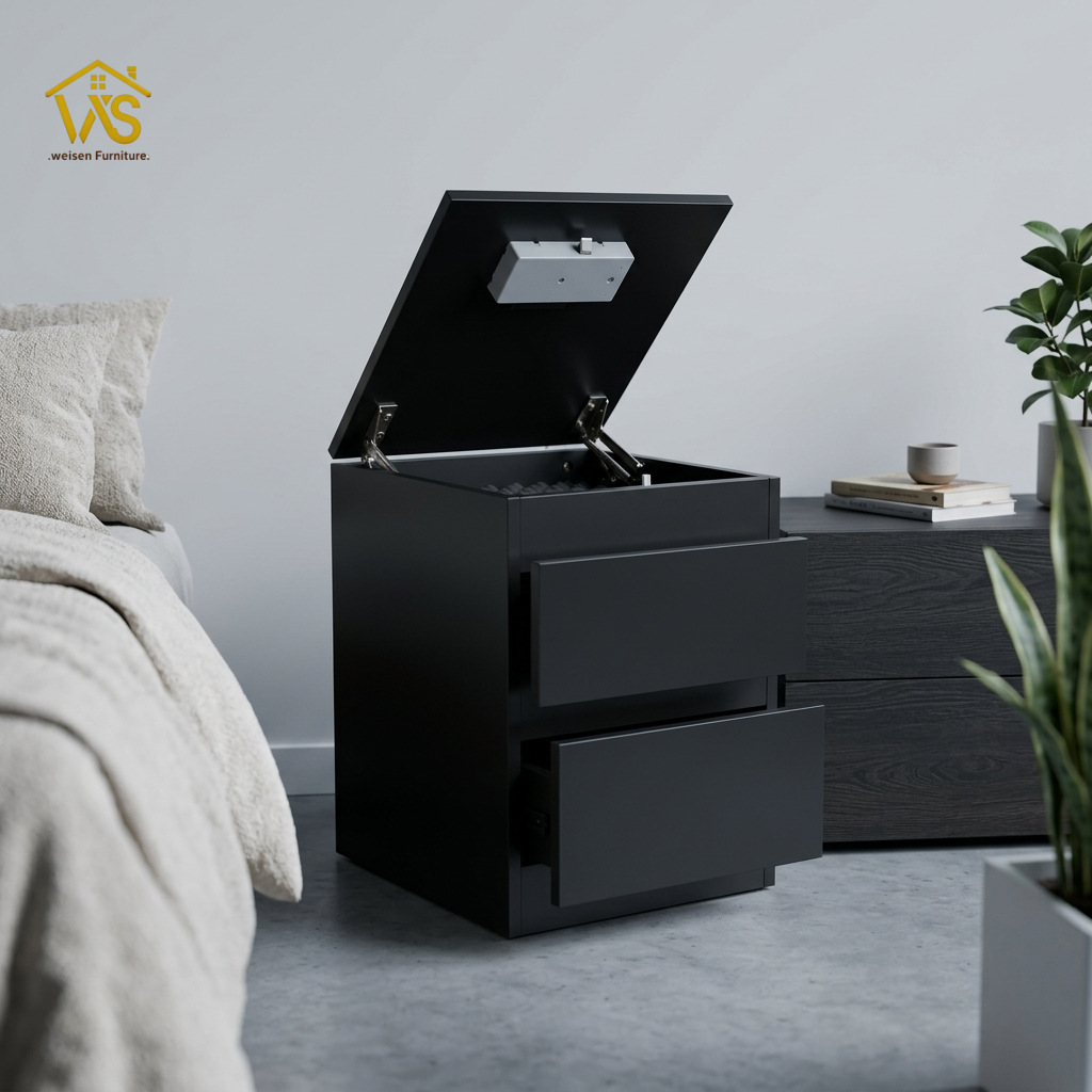 モダンでミニマリストなスマート隠し引き出し付きナイトスタンド - Furniture Hardware Manufacturer のレビューと価格